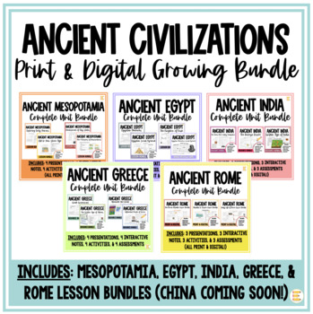 Preview of Ancient Civilizations Unit Growing Bundle