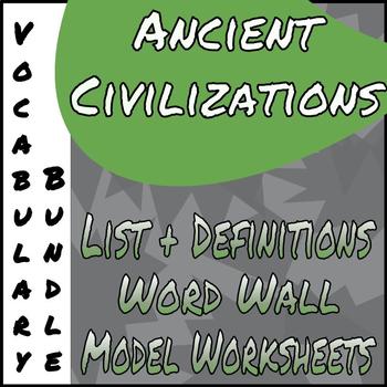 Preview of Ancient Civilizations Vocabulary Activities