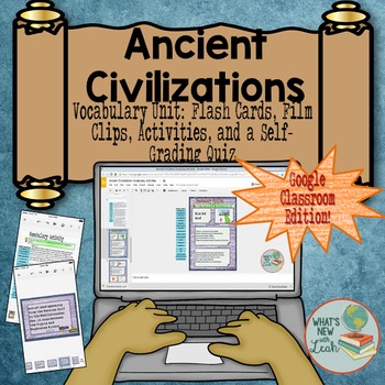 Preview of Ancient Civilizations Vocabulary For Google and One Drive Distance Learning