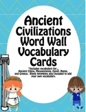 Ancient Civilizations Vocabulary Word Wall Cards