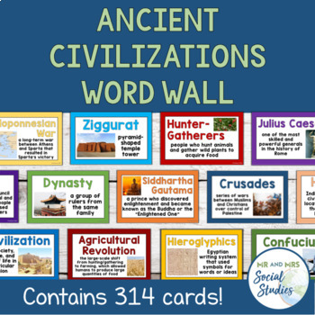 Preview of Ancient Civilizations Word Wall Bundle