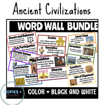 Preview of Ancient Civilizations Word Wall Bundle