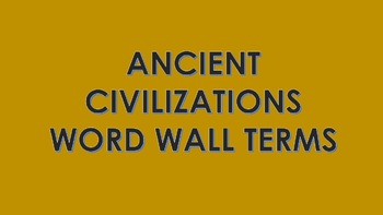 Preview of Ancient Civilizations Word Wall Cards Bundle