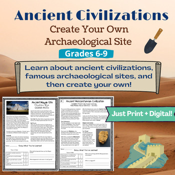 Preview of Ancient Civilizations and Archaeological Sites - Just Print Unit!