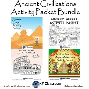Preview of Ancient Civilizations and History Activity Packet Bundle