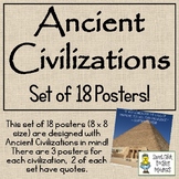 Ancient Civilizations of the World Posters - Set of 18 Posters