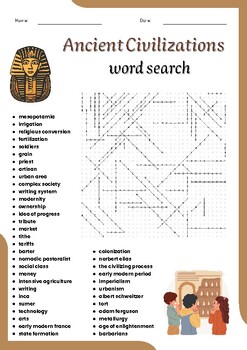 Ancient Civilizations Word Search Puzzle Worksheet Activities For Kids   Original 9995443 4 