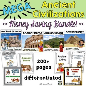Preview of Ancient Civilizations Greece, Rome, China and Egypt BUNDLE