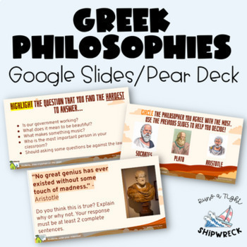 Preview of Ancient Classical Greek Philosophies and Philosophers Pear Deck Google Slides