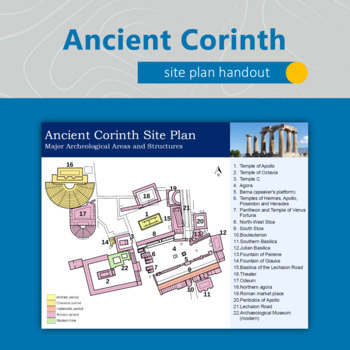 Preview of Ancient Corinth Site Plan Map Printable Handout