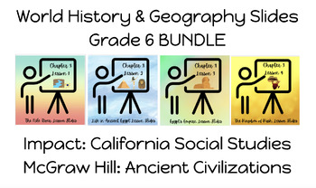 Preview of Ancient Egypt: McGraw Hill World History & Geography Grade 6 Slides BUNDLE