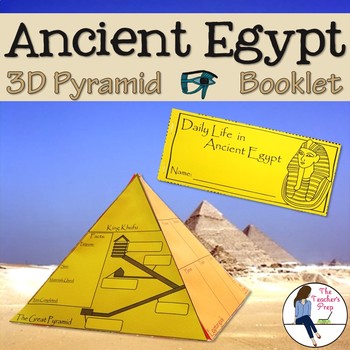 Preview of Ancient Egypt 3D Pyramid Foldable and Booklet Activities