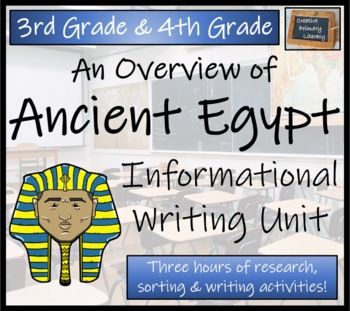 Preview of Ancient Egypt Informational Writing Unit | 3rd Grade & 4th Grade