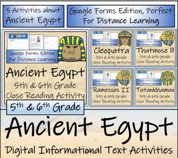Ancient Egypt Mega Activity Bundle Digital & Print | 5th Grade & 6th Grade