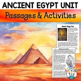 Ancient Egypt Activities Reading Passages Unit Worksheets 