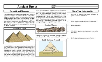 Ancient Egypt, Activities and Worksheets by Brilliance Builders | TpT