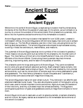 egyptian topics for research paper