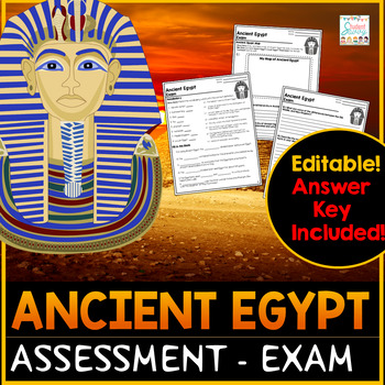 Preview of Ancient Egypt Exam - Assessment | Ancient Egypt Test Quiz Google Slides