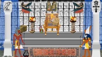 Preview of Ancient Egypt Bitmoji Virtual Classroom Template w/activities!