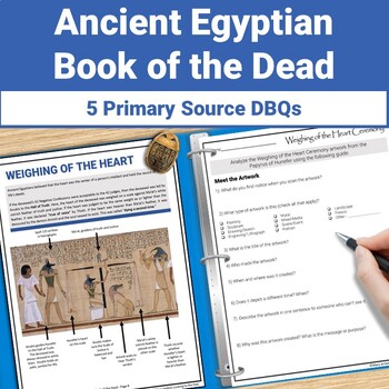 Preview of Ancient Egypt Mythology and Gods Book of the Dead Primary Source DBQ Activity