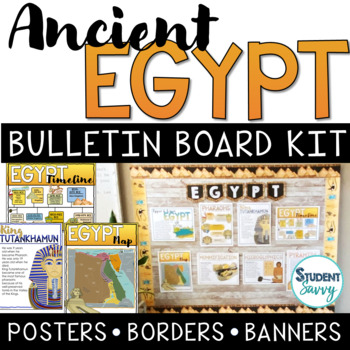 Preview of Ancient Egypt Bulletin Board Kit - Egypt Posters - Borders Banners Timeline Maps