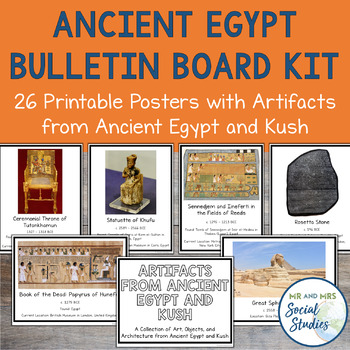 Preview of Ancient Egypt Bulletin Board Kit with Primary Sources | Egyptian Posters