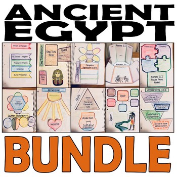 Preview of Ancient Egypt Unit Bundle : Civilian Life, Pyramids, Mummies, Pharaohs, & More!