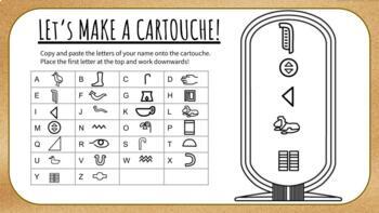 Preview of Ancient Egypt Cartouche - Digital Interactive Worksheet for Distance Learning 
