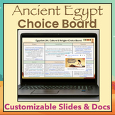 Ancient Egypt Choice Board | Culture, Social Classes, Wome