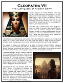 Ancient Egypt - Cleopatra - Reading Comprehension  - Ancie