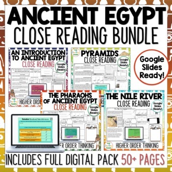 Preview of Ancient Egypt Reading Comprehension Activities | Ancient Egypt Project