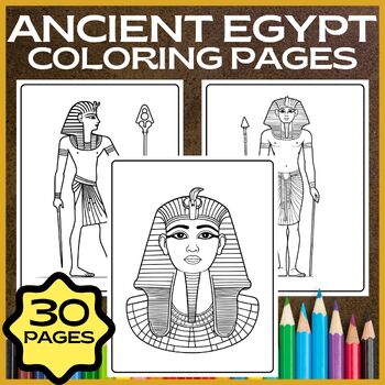 Preview of Ancient Egypt Coloring Pages - Ancient Egypt Coloring Sheets