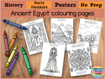 Preview of Ancient Egypt Coloring Pages - History Coloring Sheets - Early Finishers
