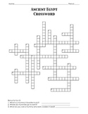 Ancient Egypt Crossword Puzzle