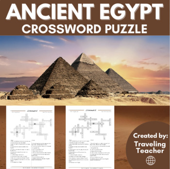 Preview of Ancient Egypt Crossword Puzzle + Answer Key: Activities