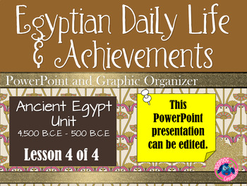 Preview of Ancient Egypt - Daily Life and Achievements POWERPOINT