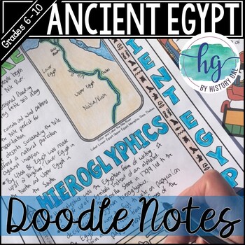Preview of Ancient Egypt Doodle Notes Lesson (print and digital resource)
