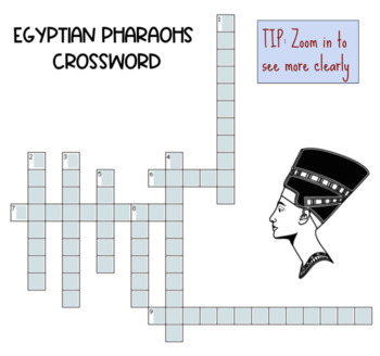 Ancient Egypt: Egyptian Pharaohs Crossword Puzzle FREEBIE Distance