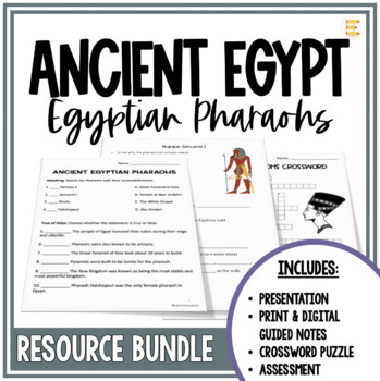 Preview of Ancient Egypt Egyptian Pharaohs Lesson Bundle - Ancient Civilizations