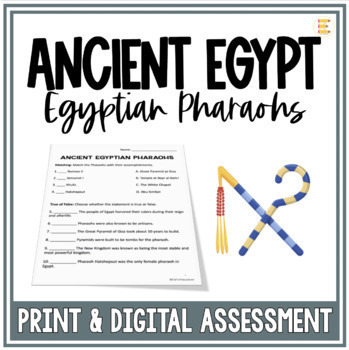 Preview of Ancient Egypt Egyptian Pharaohs Test - Ancient Civilizations