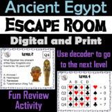 Ancient Egypt Activity Escape Room (King tut, Hatshepsut, 