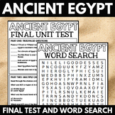 Ancient Egypt Final Unit Test Assessment - Word Search Act