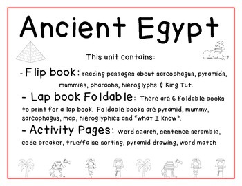 Preview of Ancient Egypt Engage NY ELA Domain 4, CKLA  Flipbook , Lap Book and Activities