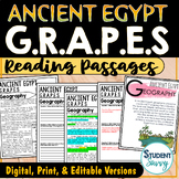 Ancient Egypt GRAPES Activities Reading Passages Geography