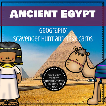 Preview of Ancient Egypt Geography Scavenger Hunt and Task Cards