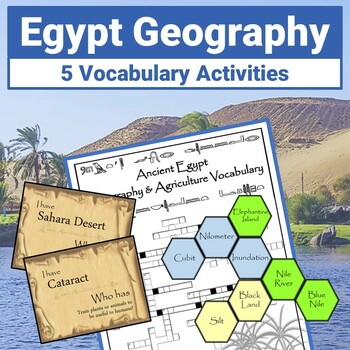 Preview of Ancient Egypt Geography Vocabulary and Hexagonal Thinking Activity