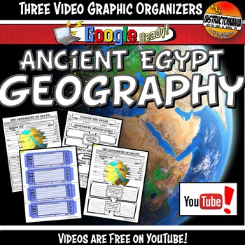 Preview of Ancient Egypt Geography YouTube Video Graphic Organizer Notes Doodle Style