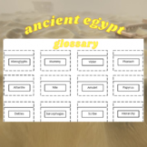 Ancient Egypt Glossary Definition Worksheet