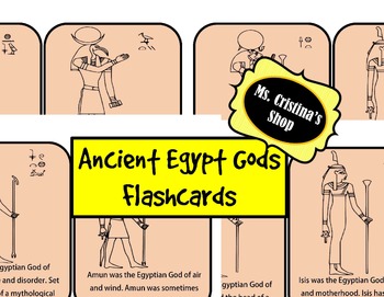 Preview of Ancient Egypt Gods Flashcards