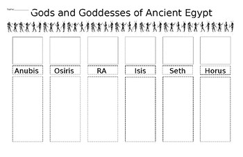 Preview of Ancient Egypt Gods and Goddesses Interactive worksheet